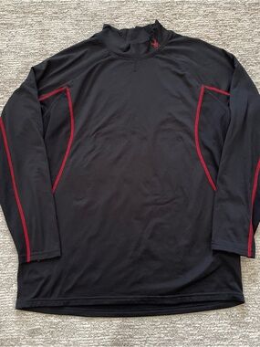 Spyder Active ProWeb Mock Neck Base Layer Mens Large Black Long Sleeve Fleece